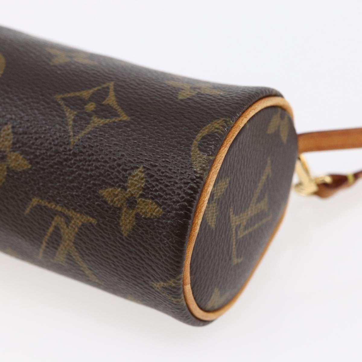 LOUIS VUITTON Monogram Papillon Pouch LV Auth BA6662