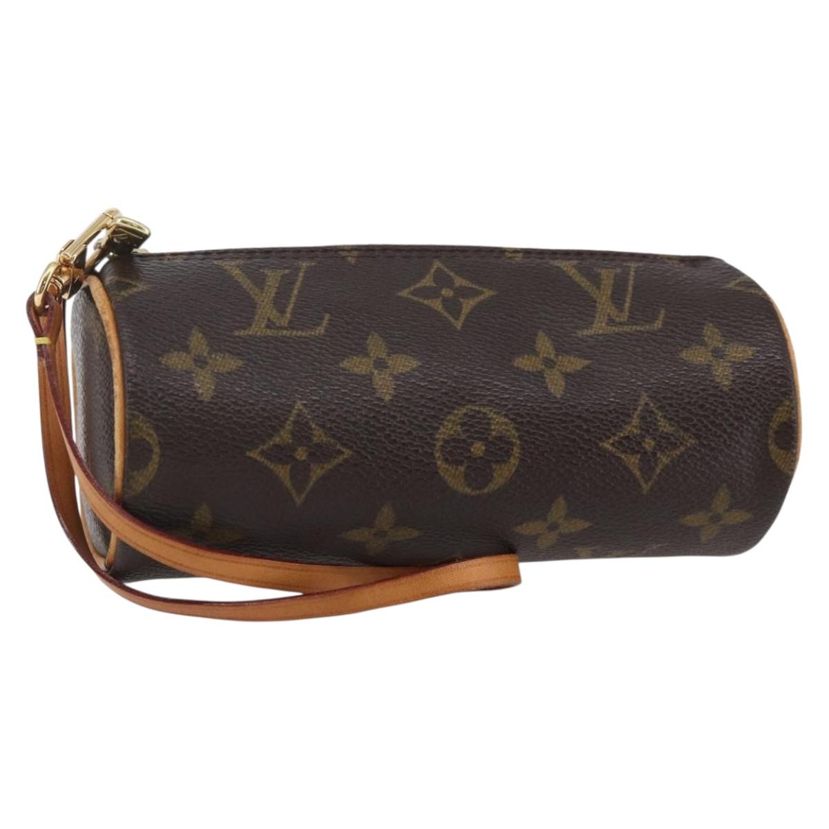 LOUIS VUITTON Monogram Papillon Pouch LV Auth BA6662