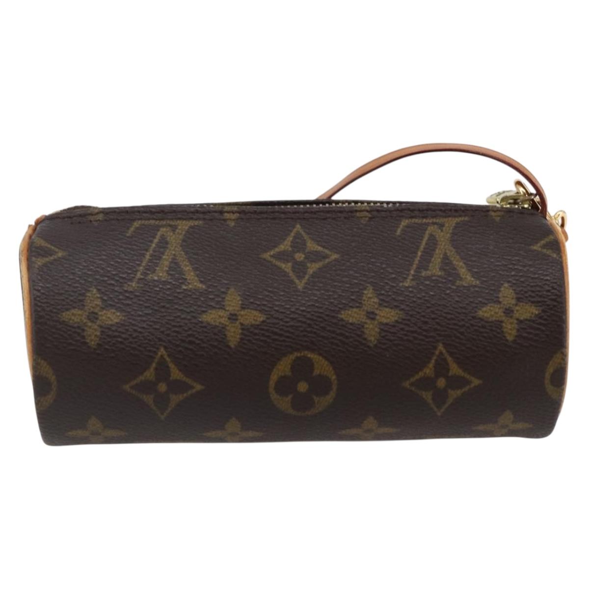 LOUIS VUITTON Monogram Papillon Pouch LV Auth BA6662