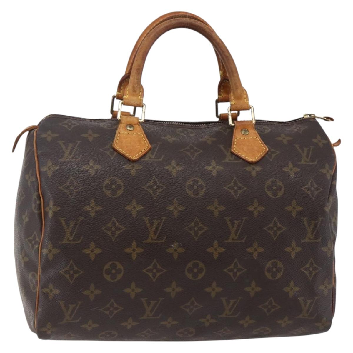 LOUIS VUITTON Monogram Speedy 30 Hand Bag M41526 LV Auth BA6666