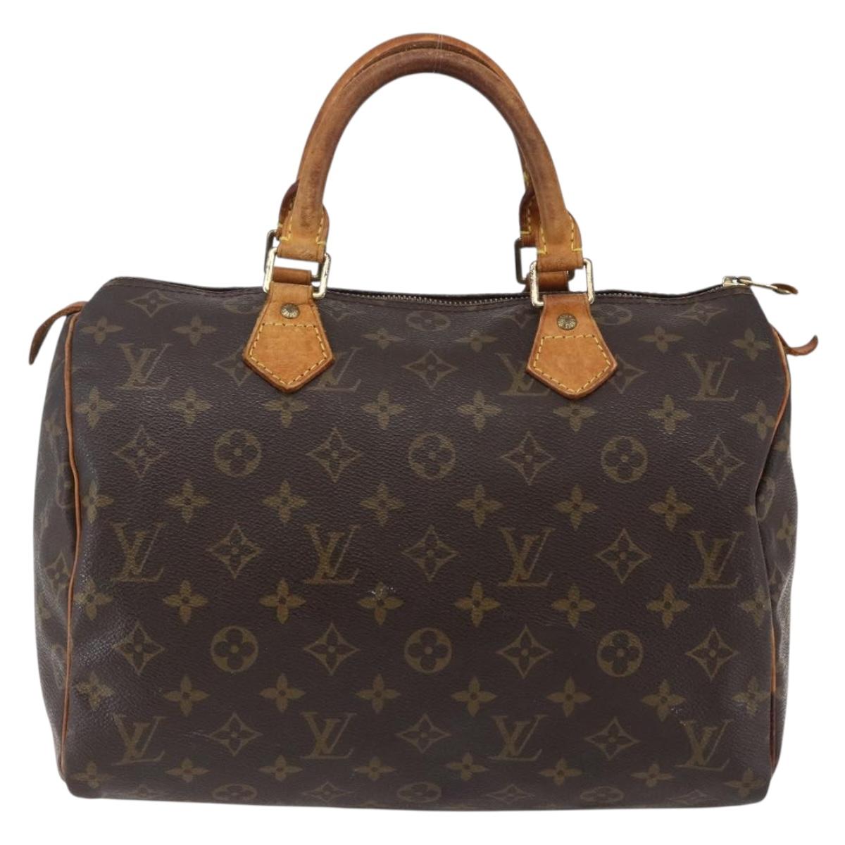LOUIS VUITTON Monogram Speedy 30 Hand Bag M41526 LV Auth BA6666
