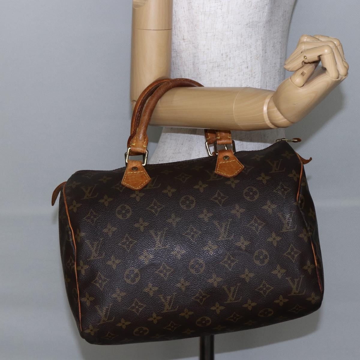 LOUIS VUITTON Monogram Speedy 30 Hand Bag M41526 LV Auth BA6666
