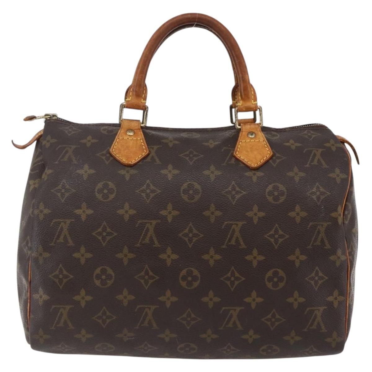 LOUIS VUITTON Monogram Speedy 30 Hand Bag M41526 LV Auth BA6666