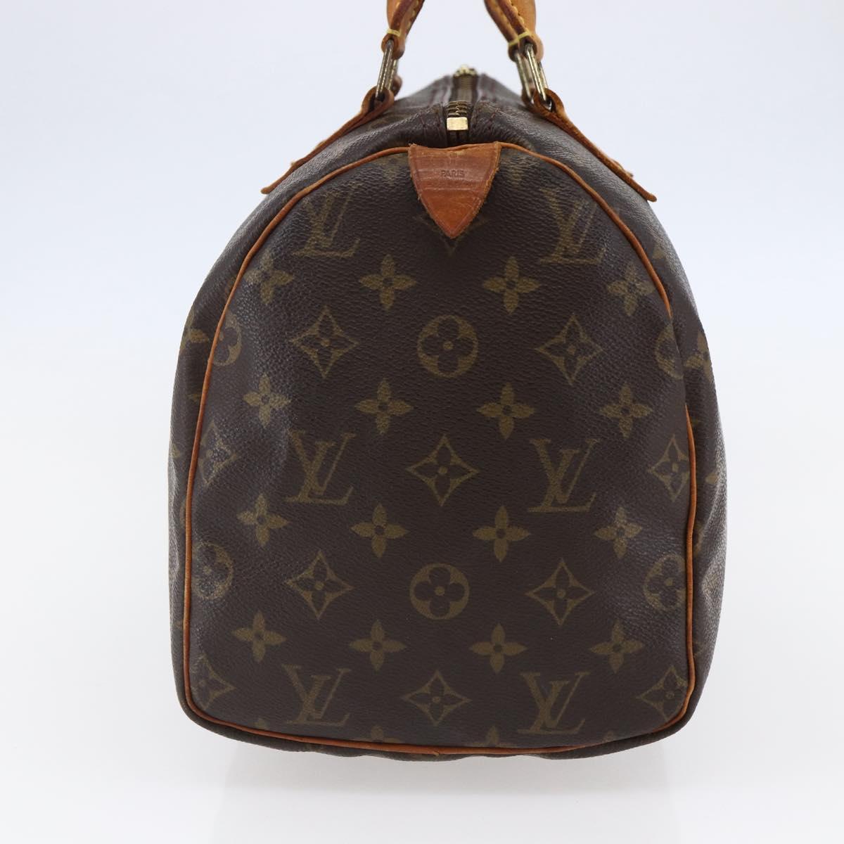 LOUIS VUITTON Monogram Speedy 30 Hand Bag M41526 LV Auth BA6666