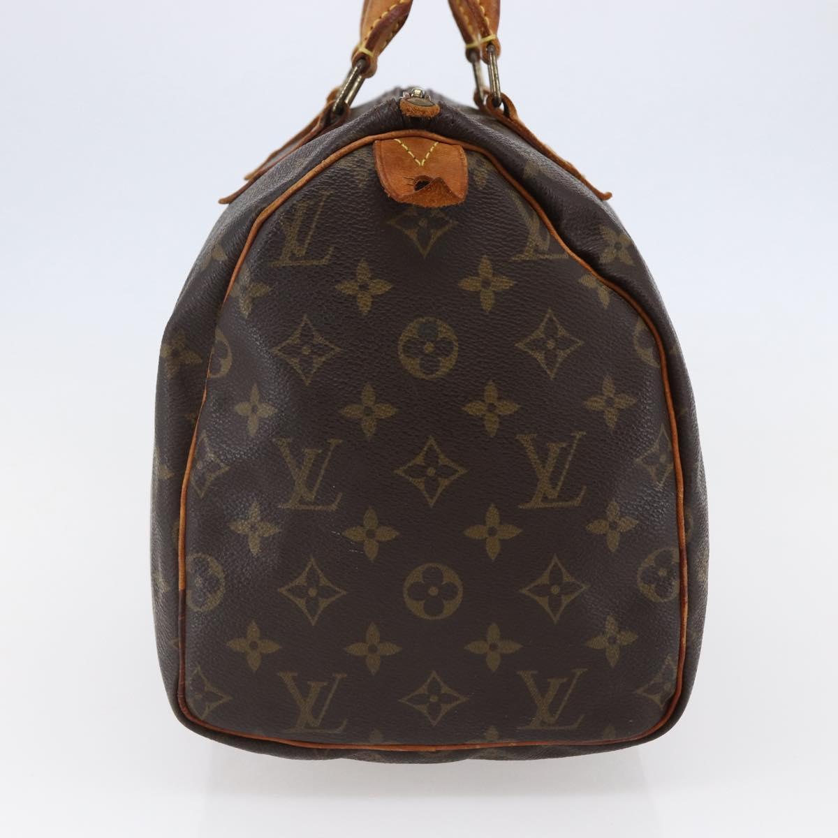 LOUIS VUITTON Monogram Speedy 30 Hand Bag M41526 LV Auth BA6666