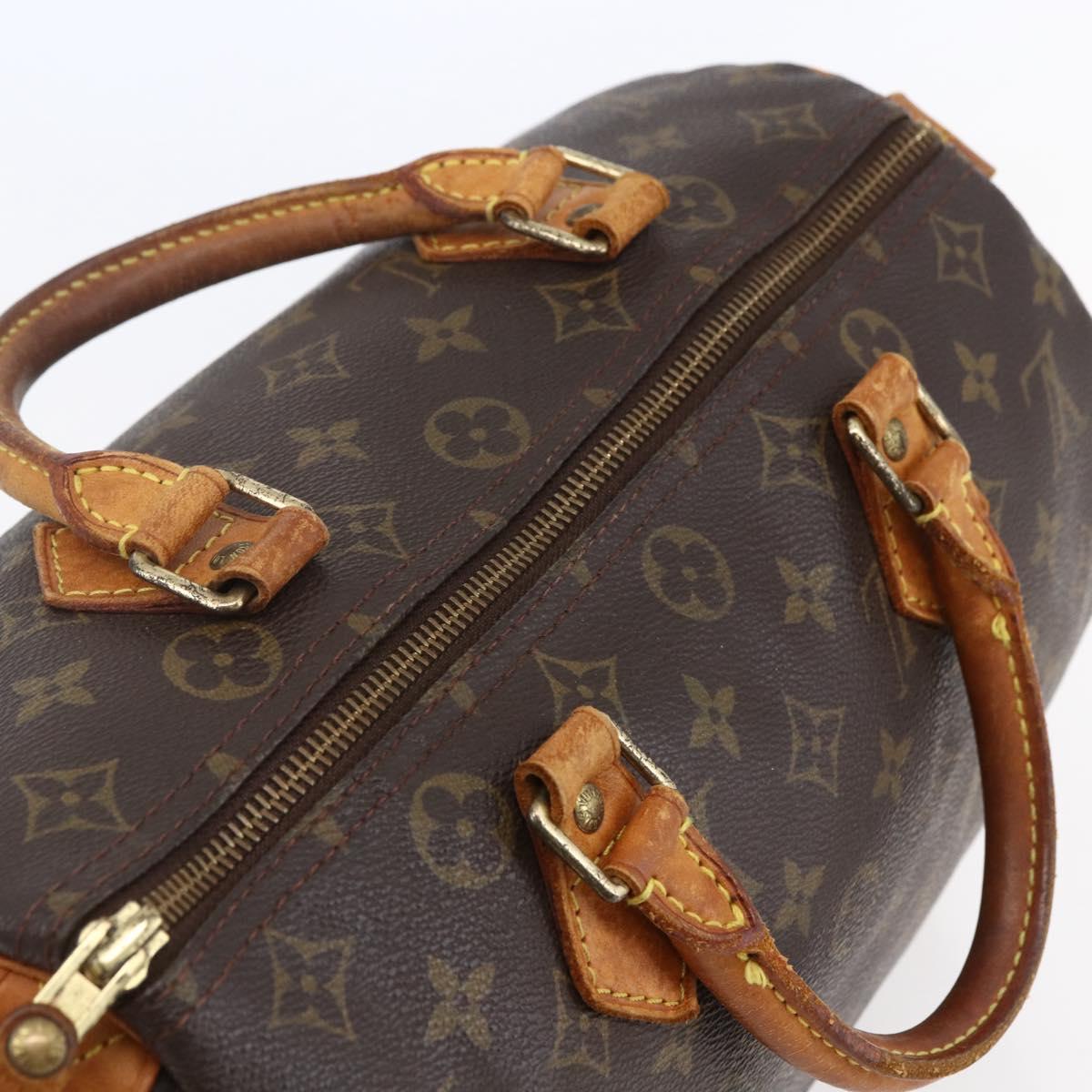 LOUIS VUITTON Monogram Speedy 30 Hand Bag M41526 LV Auth BA6666