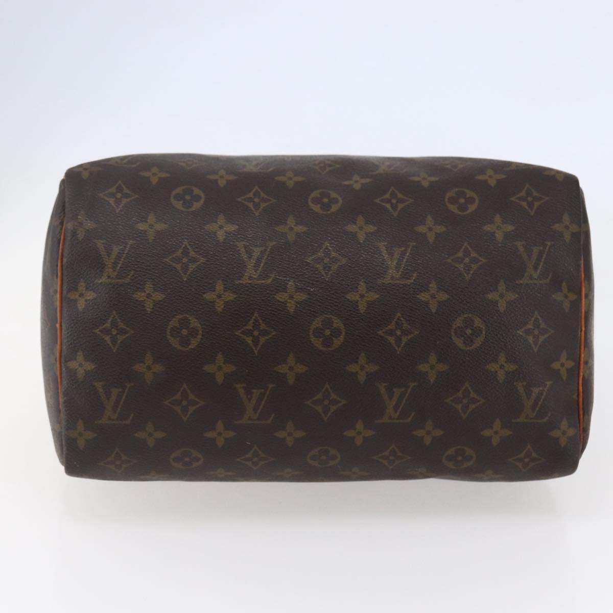 LOUIS VUITTON Monogram Speedy 30 Hand Bag M41526 LV Auth BA6666