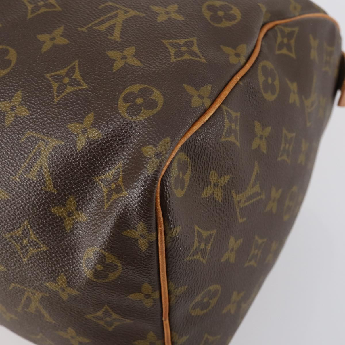 LOUIS VUITTON Monogram Speedy 35 Hand Bag M41524 LV Auth BA6667