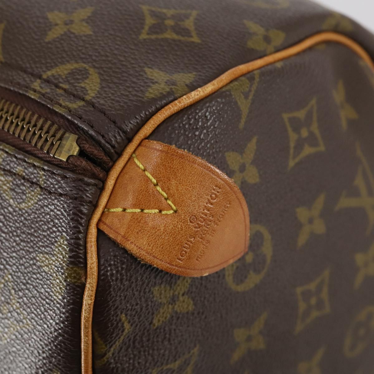 LOUIS VUITTON Monogram Speedy 35 Hand Bag M41524 LV Auth BA6667
