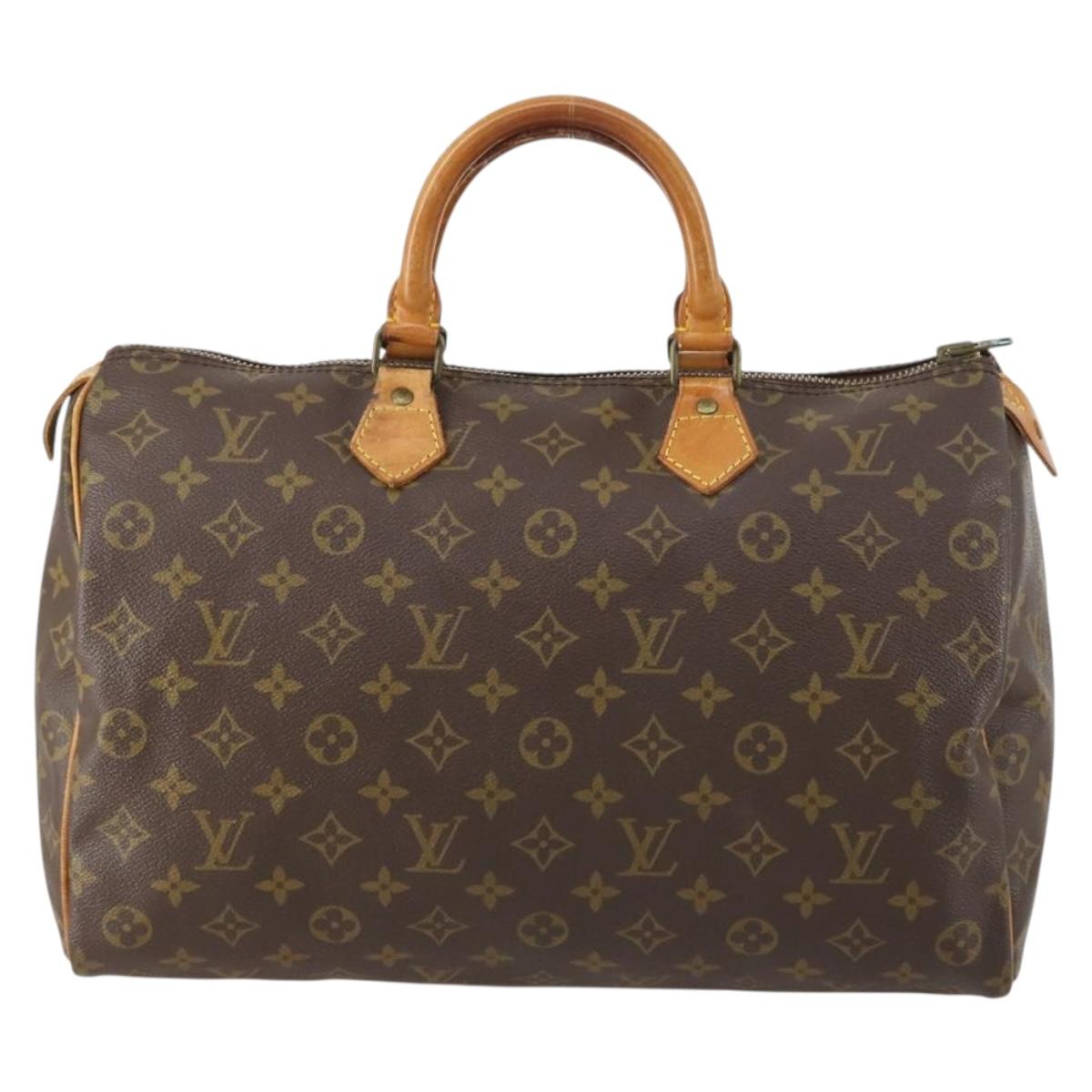 LOUIS VUITTON Monogram Speedy 35 Hand Bag M41524 LV Auth BA6667