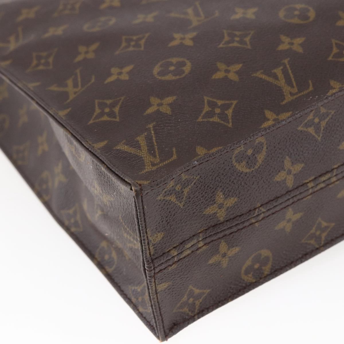 LOUIS VUITTON Monogram Sac Plat Hand Bag M51140 LV Auth BA6669