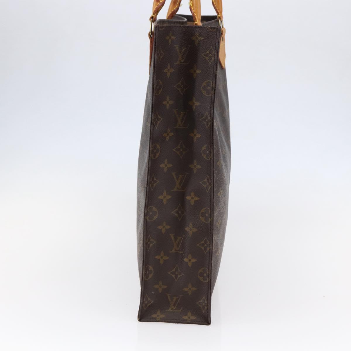 LOUIS VUITTON Monogram Sac Plat Hand Bag M51140 LV Auth BA6669