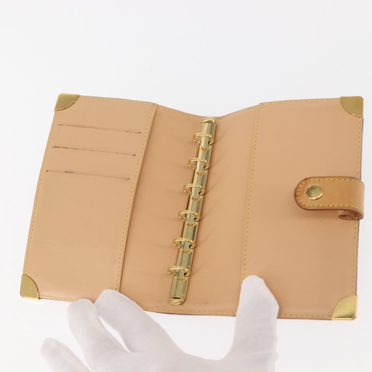 LOUIS VUITTON Multicolor Agenda PM Day Planner Cover Black R20895 LV Auth BA6675