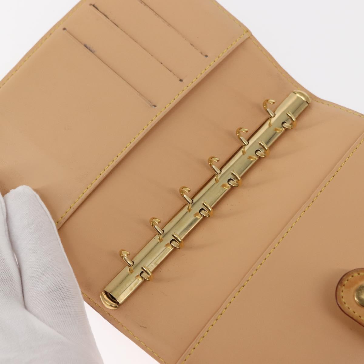 LOUIS VUITTON Multicolor Agenda PM Day Planner Cover Black R20895 LV Auth BA6675