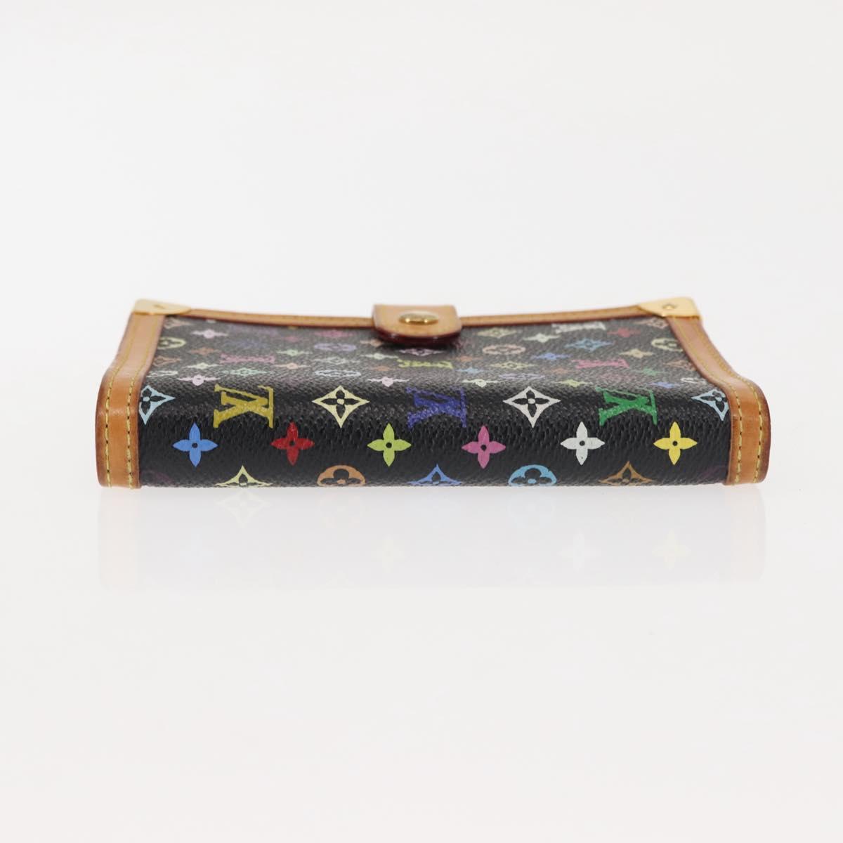 LOUIS VUITTON Multicolor Agenda PM Day Planner Cover Black R20895 LV Auth BA6675