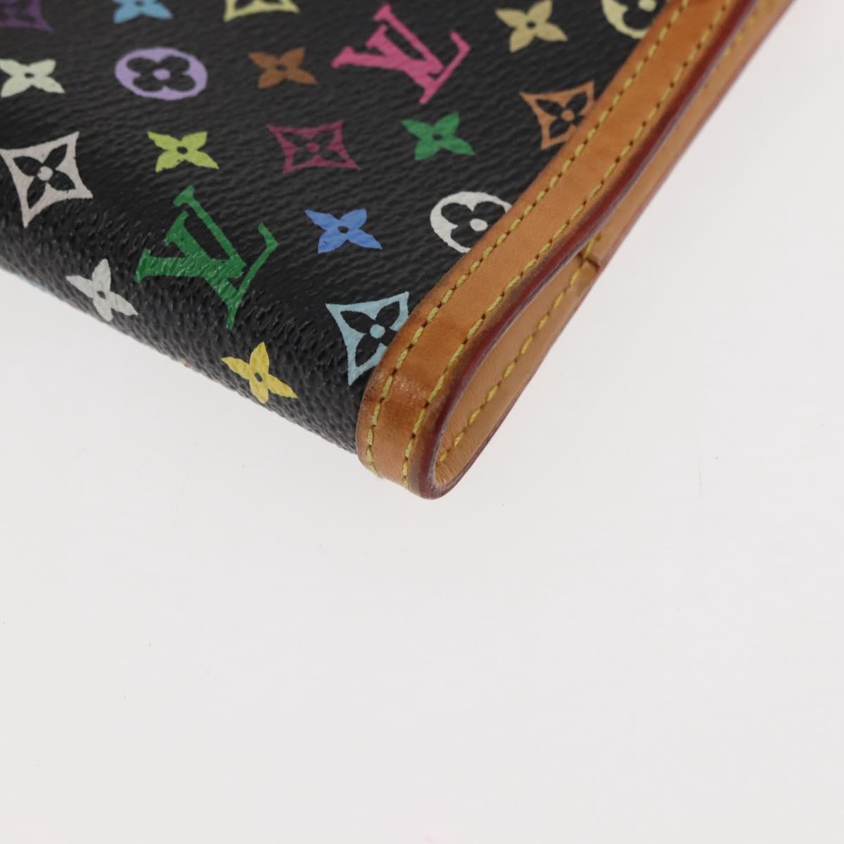 LOUIS VUITTON Multicolor Agenda PM Day Planner Cover Black R20895 LV Auth BA6675