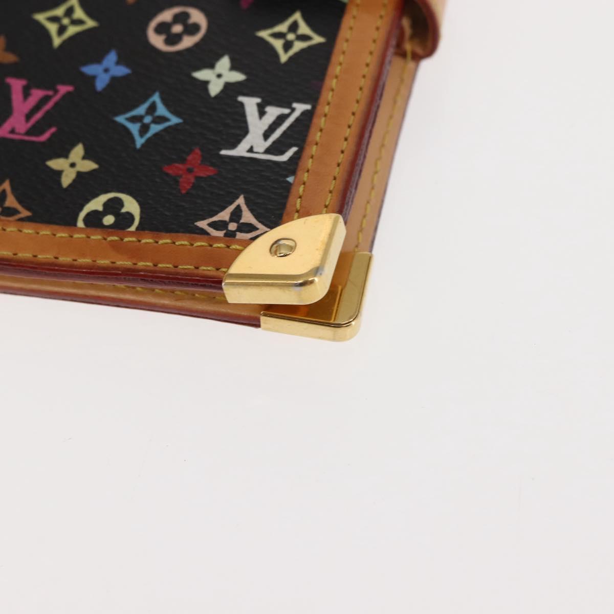LOUIS VUITTON Multicolor Agenda PM Day Planner Cover Black R20895 LV Auth BA6675