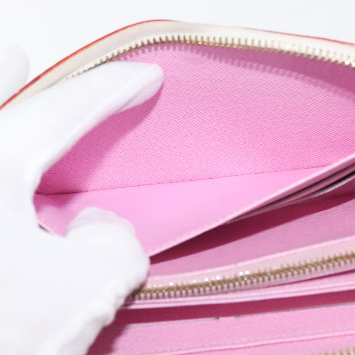 LOUIS VUITTON Monogram Multicolor Zippy Wallet Wallet White M60241 Auth BA6676