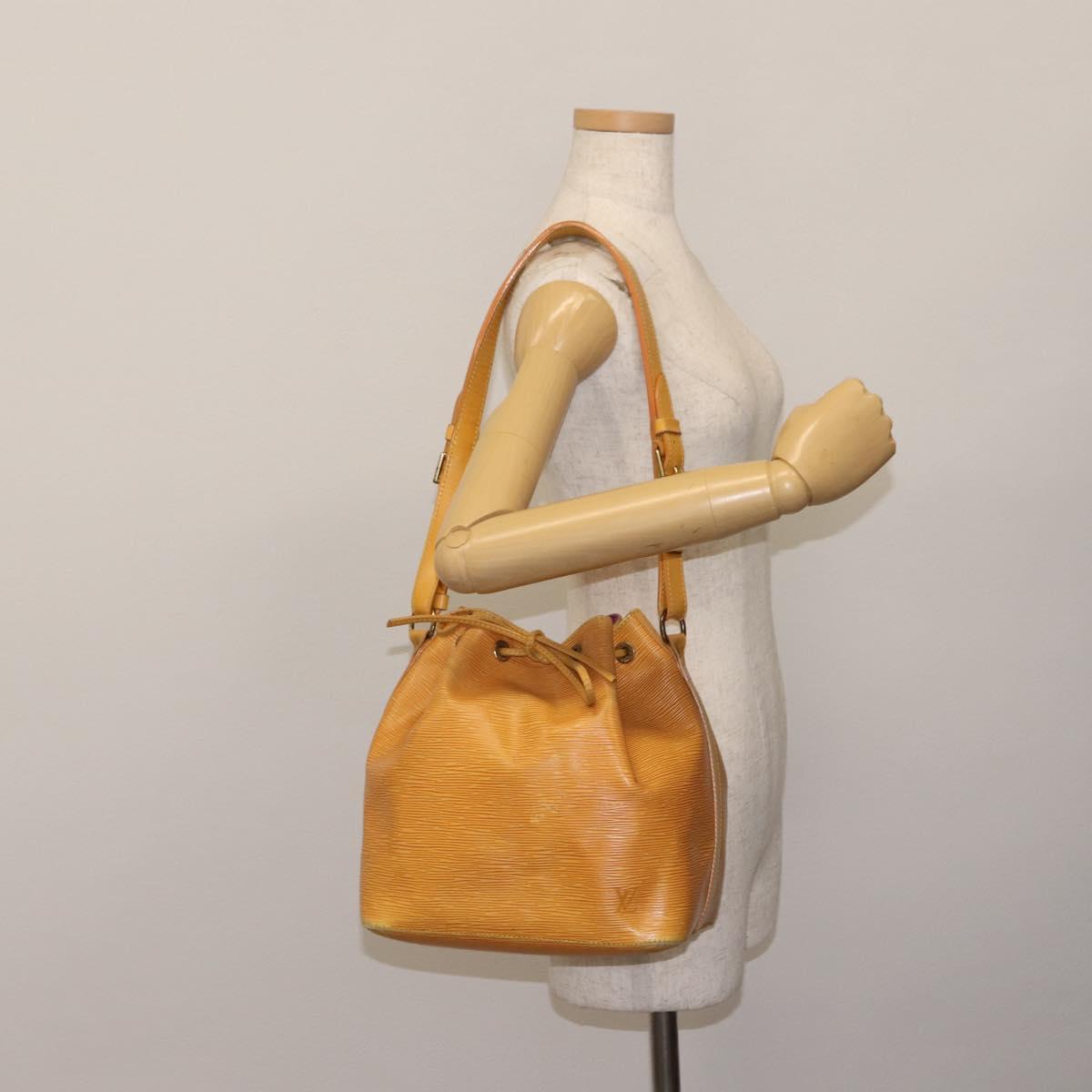LOUIS VUITTON Epi Petit Noe Shoulder Bag Yellow M44109 LV Auth BA6680