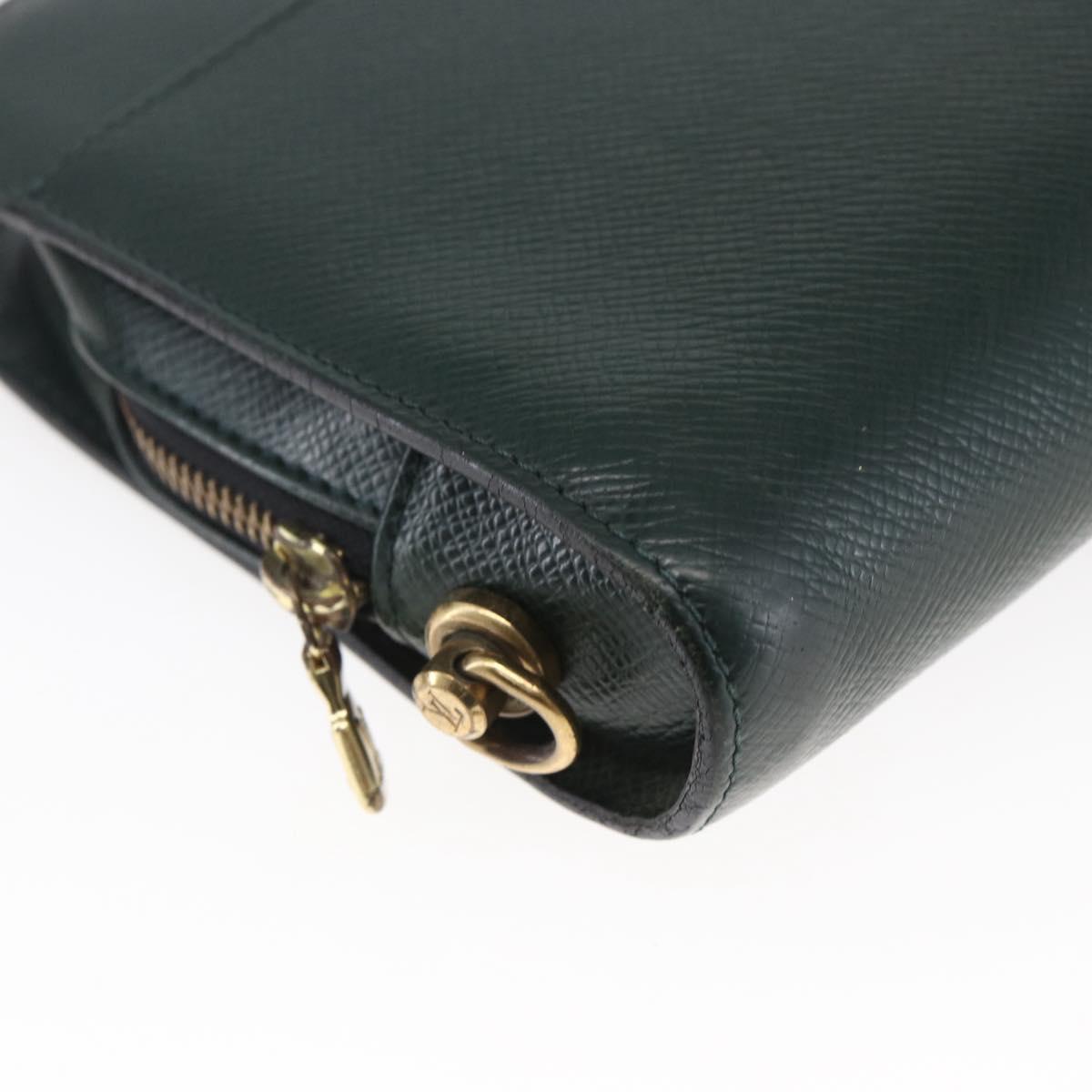 LOUIS VUITTON Taiga Baikal Clutch Bag Epicea M30184 LV Auth BA6683