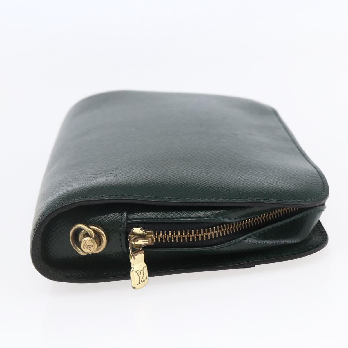 LOUIS VUITTON Taiga Baikal Clutch Bag Epicea M30184 LV Auth BA6683