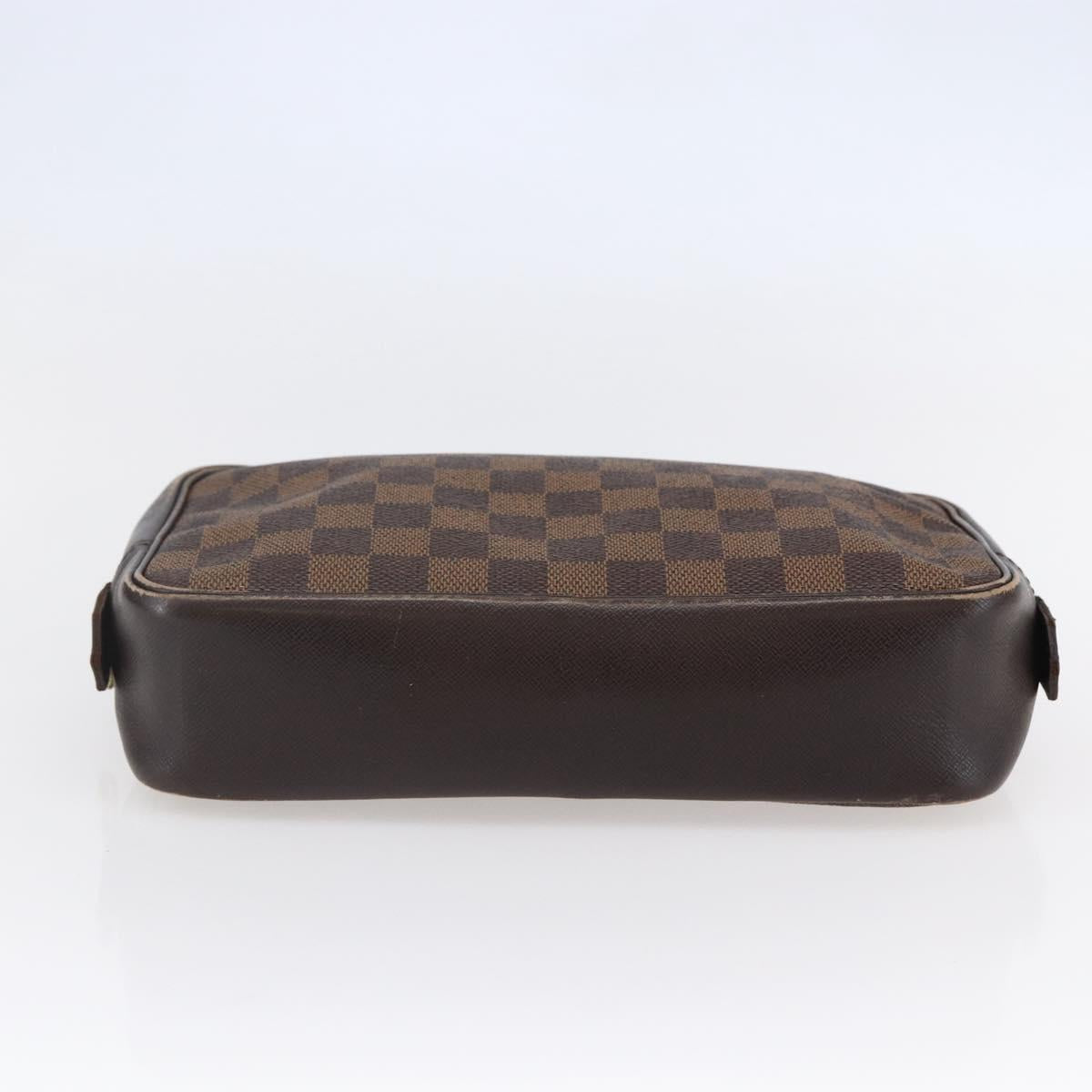 LOUIS VUITTON Damier Ebene Trousse Toilette Clutch Bag N47623 LV Auth BA6684