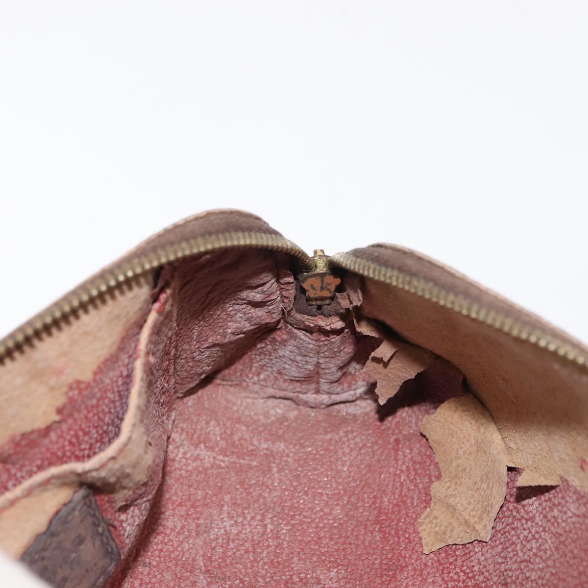 LOUIS VUITTON Damier Ebene Pochette Cosmetic PM Pouch N47516 LV Auth BA6685