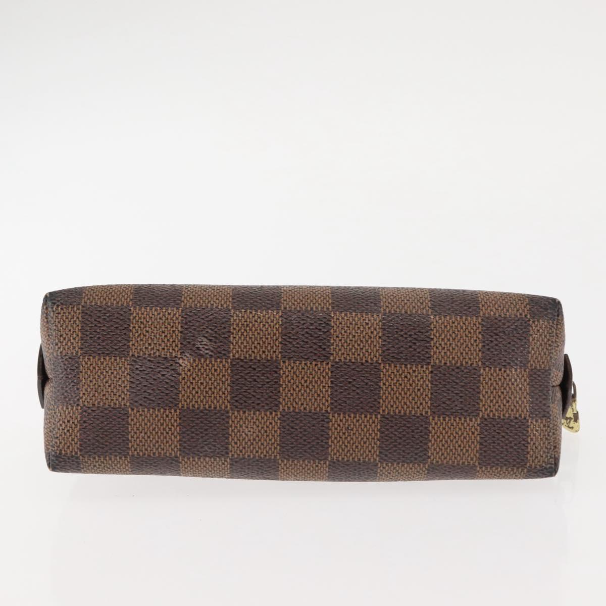 LOUIS VUITTON Damier Ebene Pochette Cosmetic PM Pouch N47516 LV Auth BA6685