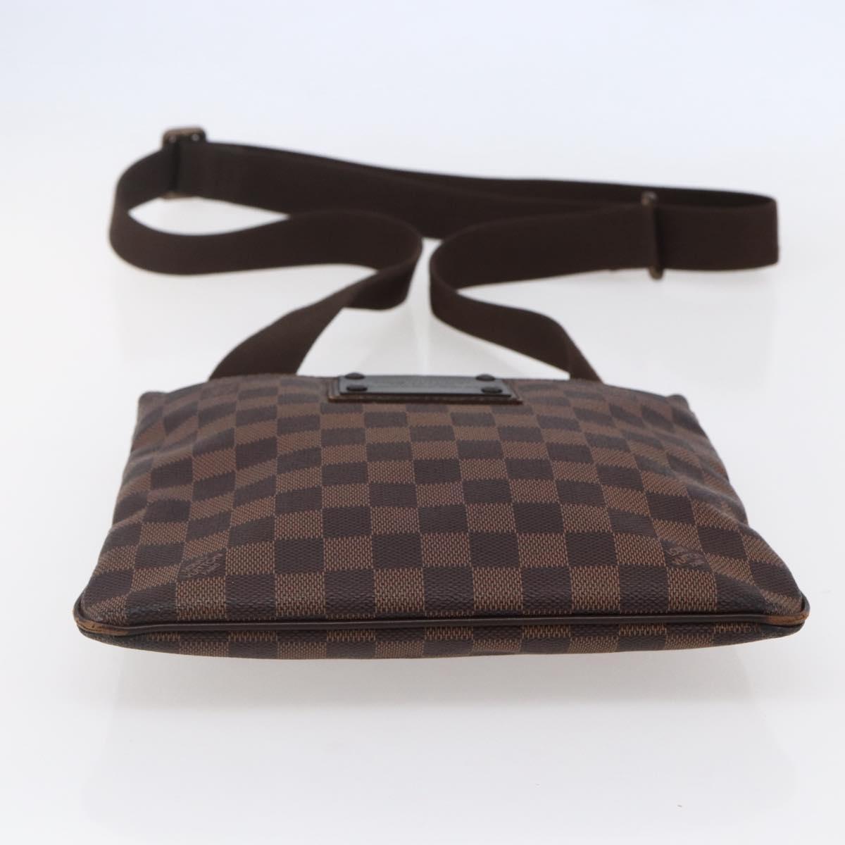 LOUIS VUITTON Damier Ebene Pochette Platt Brooklyn Bag N41100 LV Auth BA6686