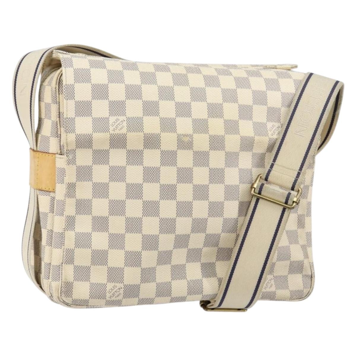 LOUIS VUITTON Damier Azur Naviglio Shoulder Bag N51189 LV Auth BA6690