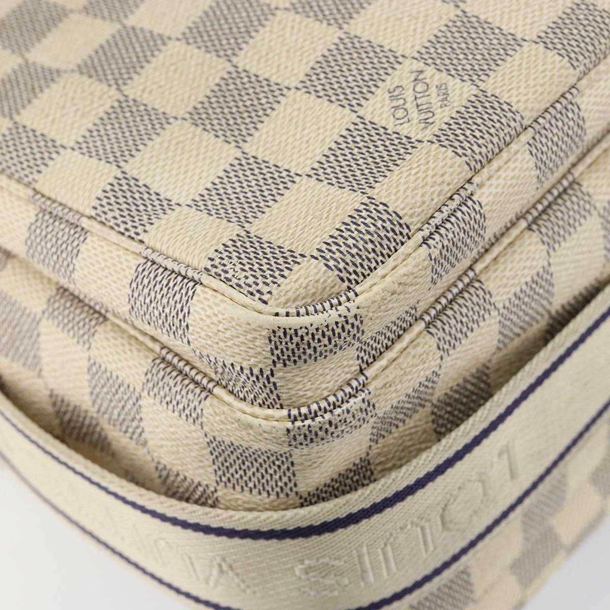 LOUIS VUITTON Damier Azur Naviglio Shoulder Bag N51189 LV Auth BA6690