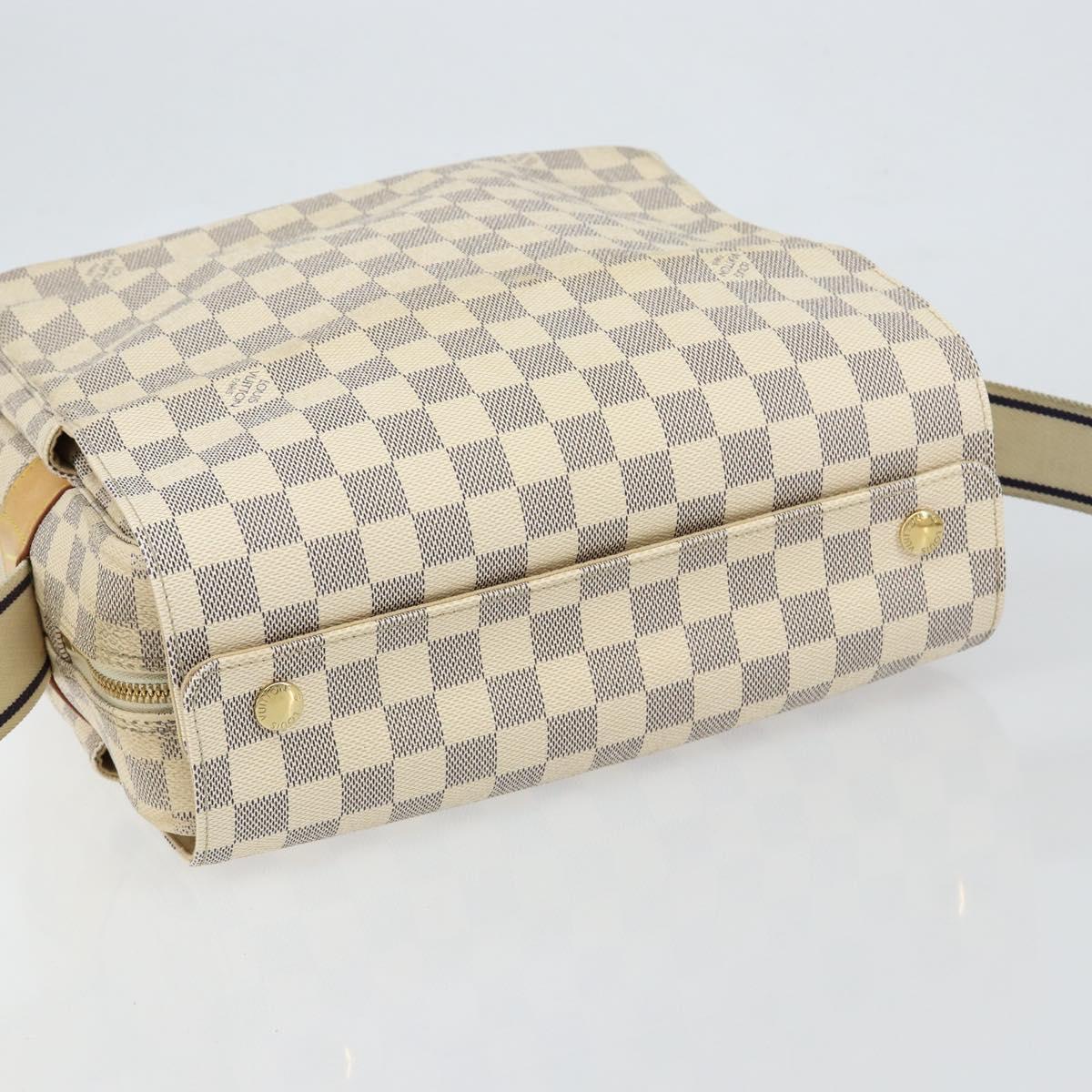 LOUIS VUITTON Damier Azur Naviglio Shoulder Bag N51189 LV Auth BA6690