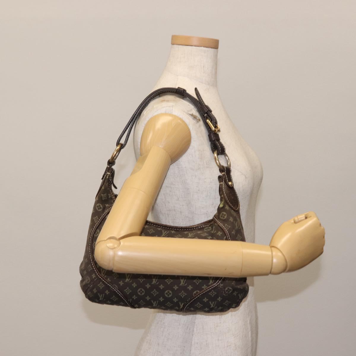 LOUIS VUITTON Monogram Mini Manon PM Shoulder Bag Ebene M95621 LV Auth BA6691