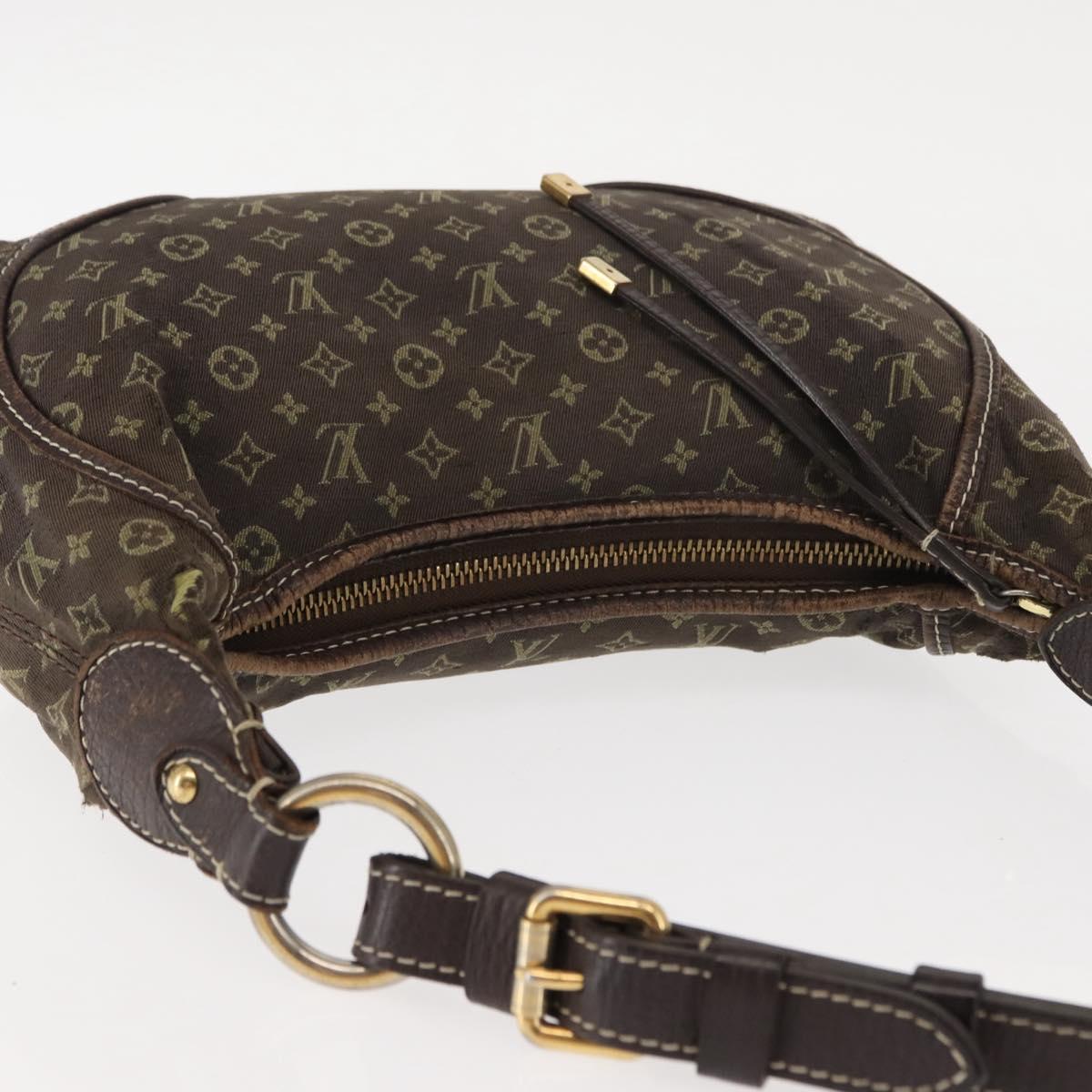 LOUIS VUITTON Monogram Mini Manon PM Shoulder Bag Ebene M95621 LV Auth BA6691