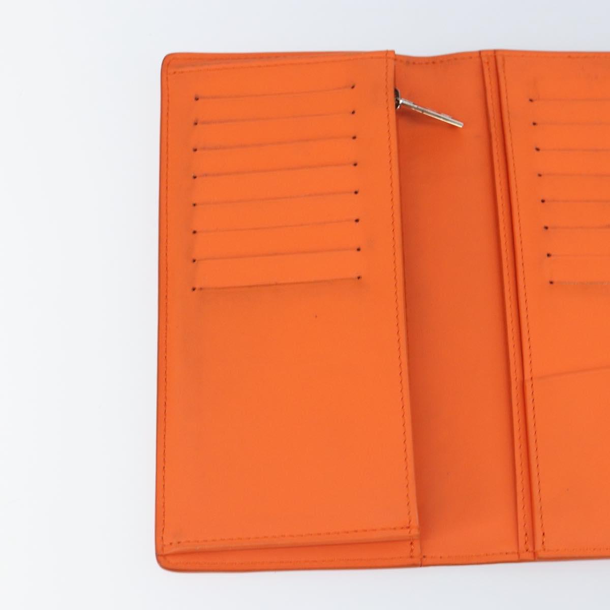 LOUIS VUITTON Aerogram Portefeuille Braza Long Wallet Orange M81153 Auth BA6692