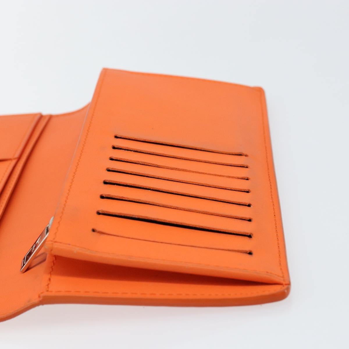 LOUIS VUITTON Aerogram Portefeuille Braza Long Wallet Orange M81153 Auth BA6692