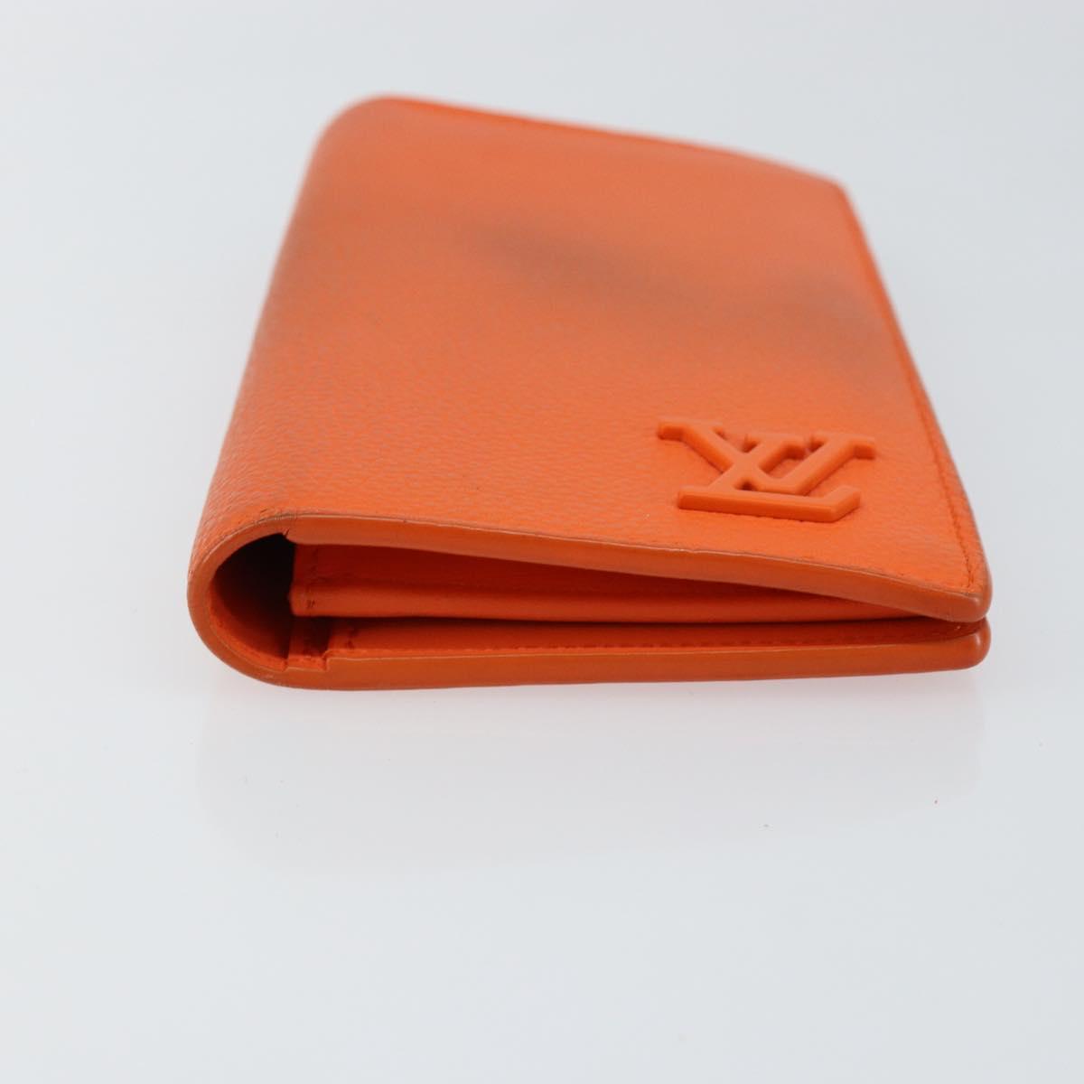 LOUIS VUITTON Aerogram Portefeuille Braza Long Wallet Orange M81153 Auth BA6692