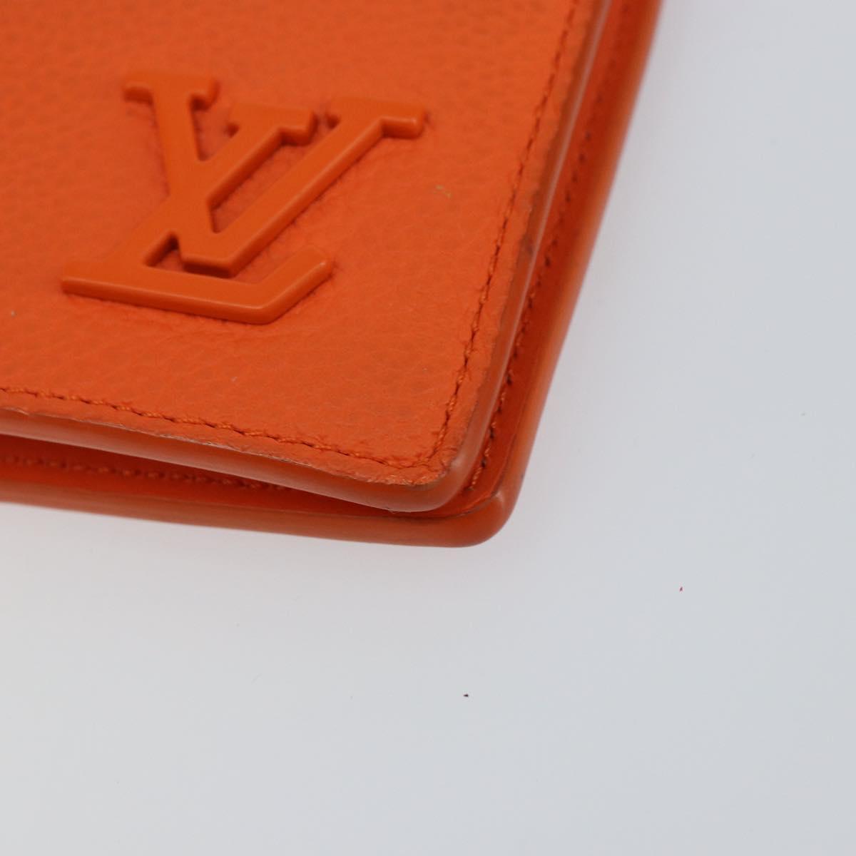 LOUIS VUITTON Aerogram Portefeuille Braza Long Wallet Orange M81153 Auth BA6692