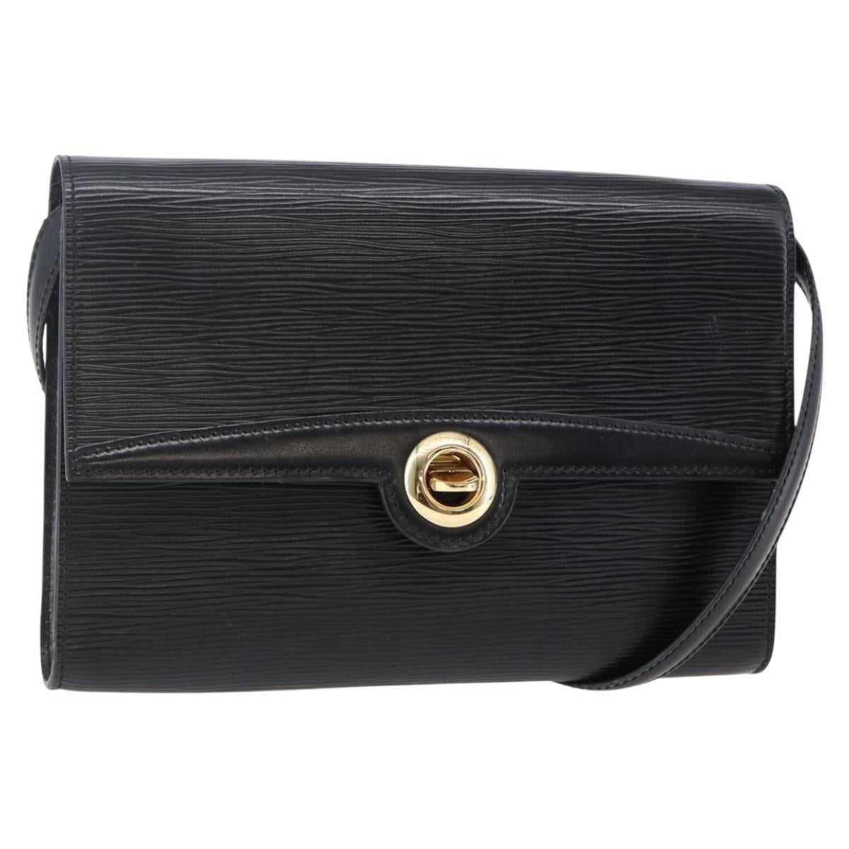 LOUIS VUITTON Epi Pochette Arche Shoulder Bag Black Noir M52572 LV Auth BA6693