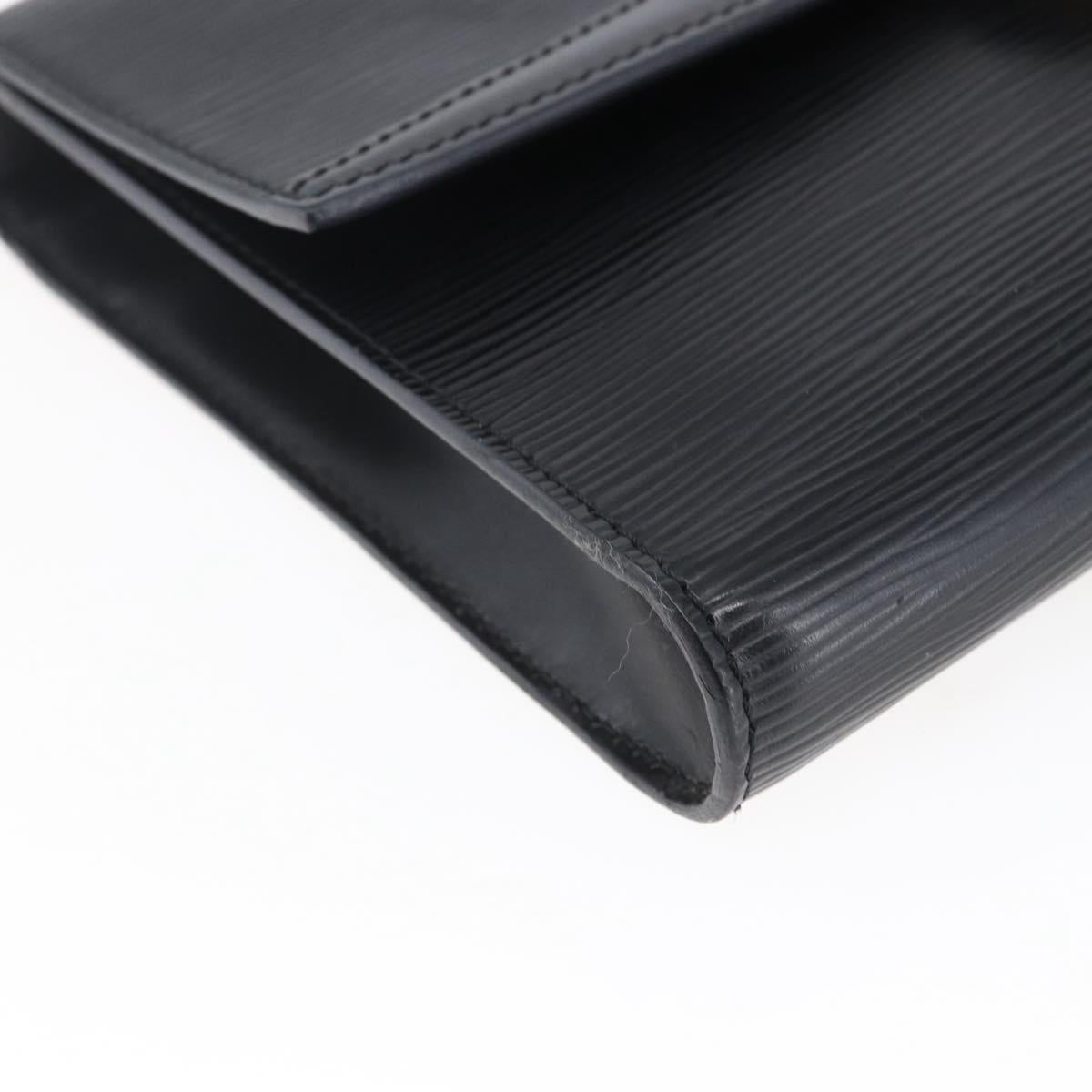 LOUIS VUITTON Epi Pochette Arche Shoulder Bag Black Noir M52572 LV Auth BA6693