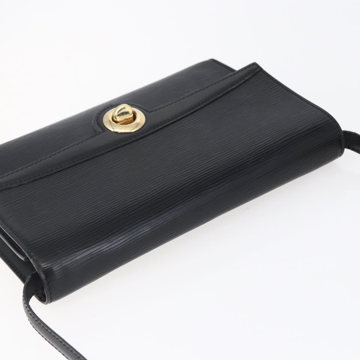 LOUIS VUITTON Epi Pochette Arche Shoulder Bag Black Noir M52572 LV Auth BA6693