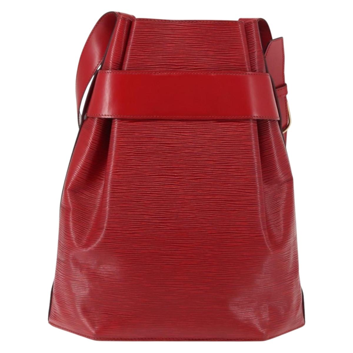 LOUIS VUITTON Epi Sac Depaule GM Shoulder Bag Red M80197 LV Auth BA6697