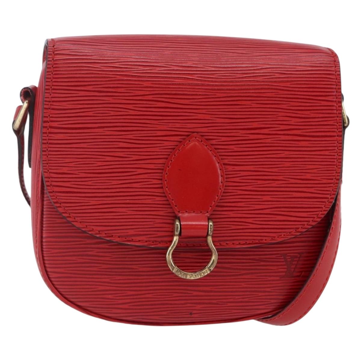 LOUIS VUITTON Epi Saint Cloud PM Shoulder Bag Red M52217 LV Auth BA6698