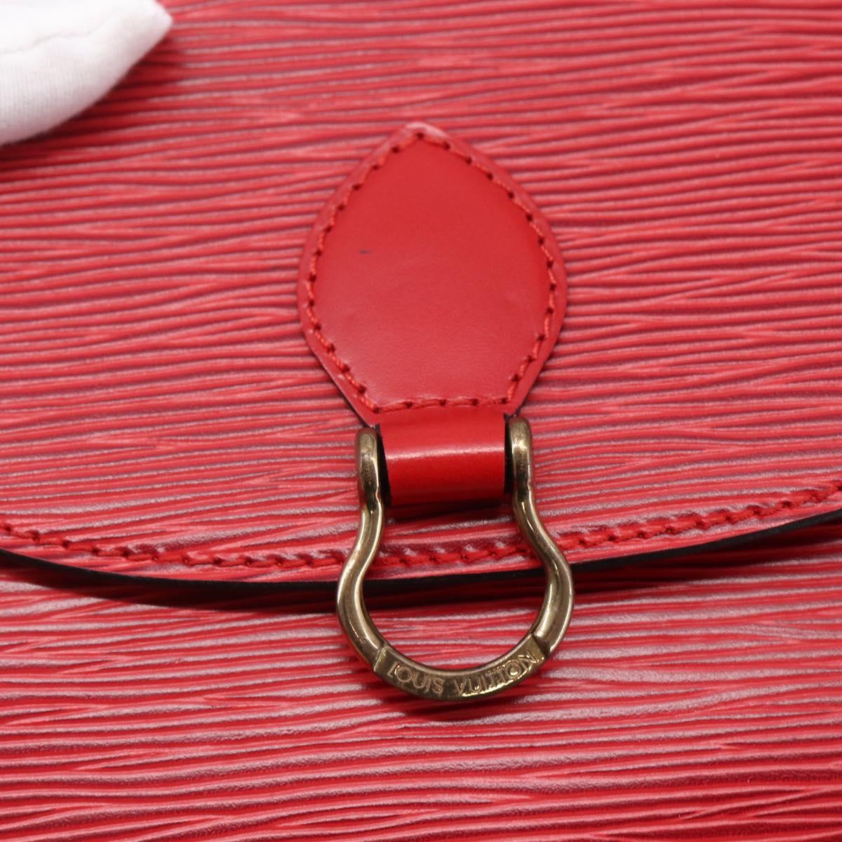 LOUIS VUITTON Epi Saint Cloud PM Shoulder Bag Red M52217 LV Auth BA6698