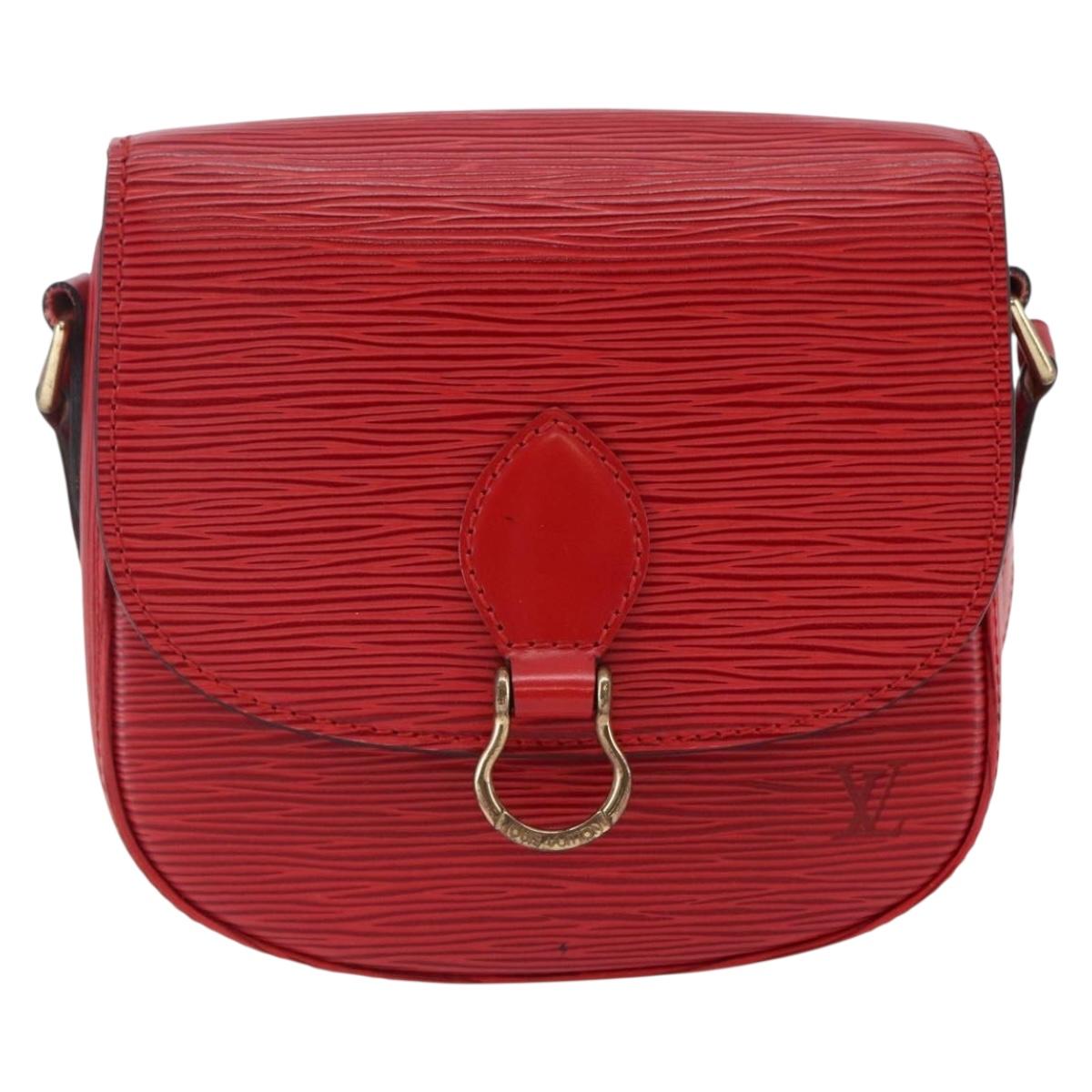 LOUIS VUITTON Epi Saint Cloud PM Shoulder Bag Red M52217 LV Auth BA6698
