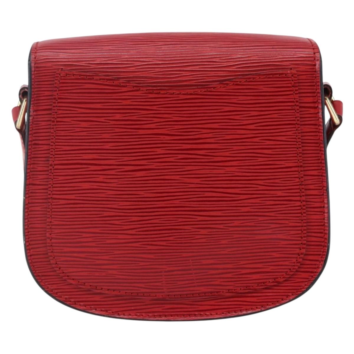 LOUIS VUITTON Epi Saint Cloud PM Shoulder Bag Red M52217 LV Auth BA6698