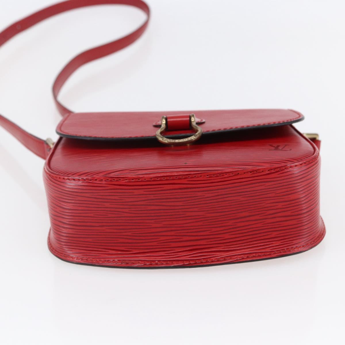 LOUIS VUITTON Epi Saint Cloud PM Shoulder Bag Red M52217 LV Auth BA6698