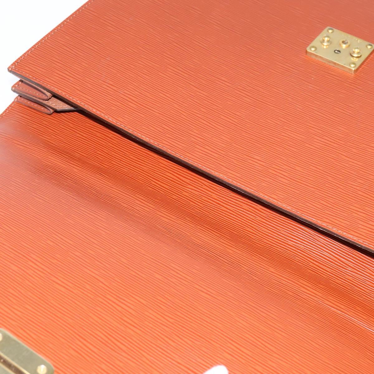 LOUIS VUITTON Epi Serviette Conseiller Briefcase Kenya Brown M54423 Auth BA6700