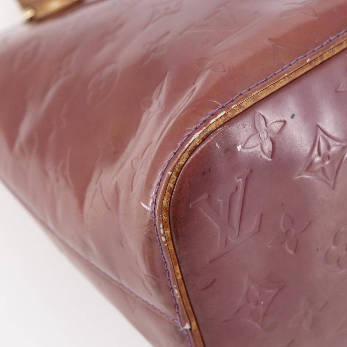 LOUIS VUITTON Monogram Vernis Houston Hand Bag Purple Viole M91093 Auth BA6704