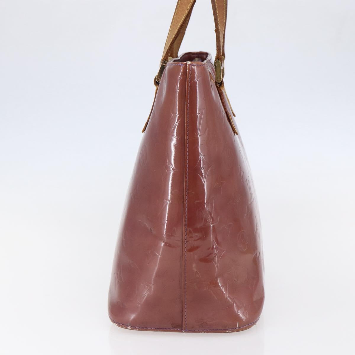 LOUIS VUITTON Monogram Vernis Houston Hand Bag Purple Viole M91093 Auth BA6704